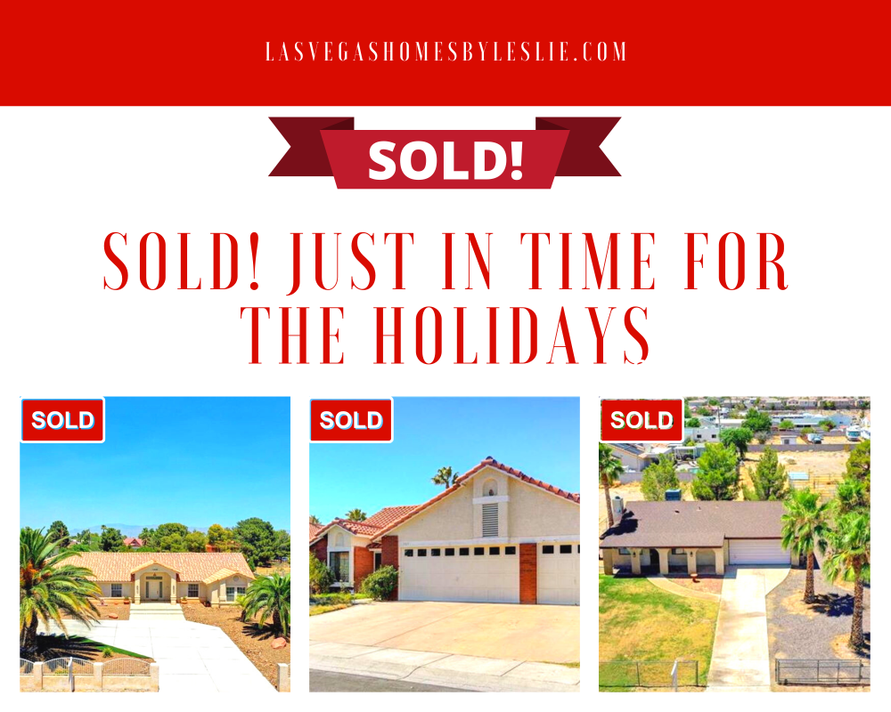 Homes sold by Las Vegas Homes by Leslie just in time for the holidays