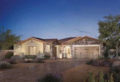 The Malta Toll Brothers house design at Los Altos at Paseos Village in Summerlin, Las Vegas