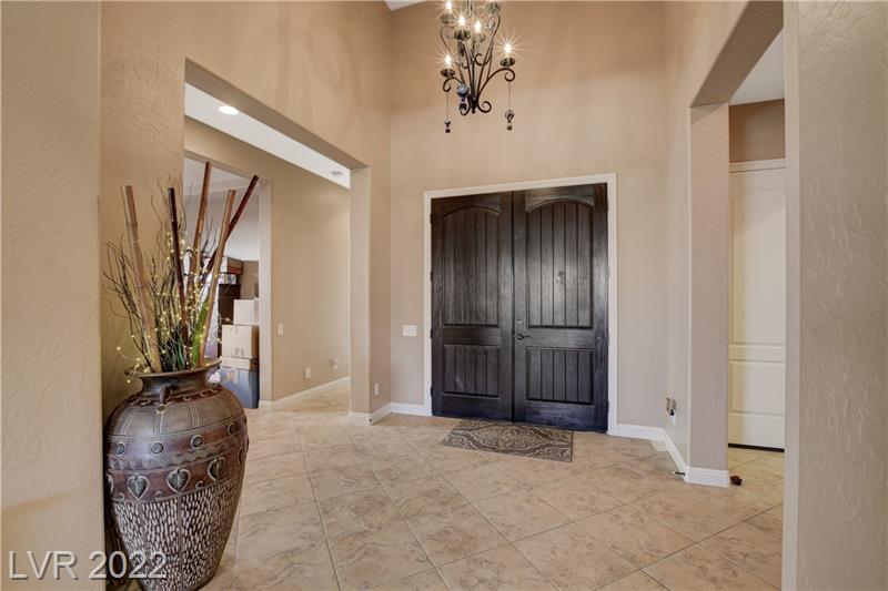 Foyer to home for sale in Provence Country Club in Madeira Canyon, Henderson NV