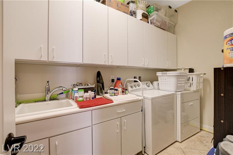 Laundry room in home for sale in Provence Country Club in Madeira Canyon, Henderson NV
