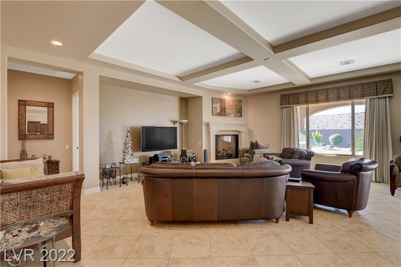 Living room in home for sale in Provence Country Club in Madeira Canyon, Henderson NV