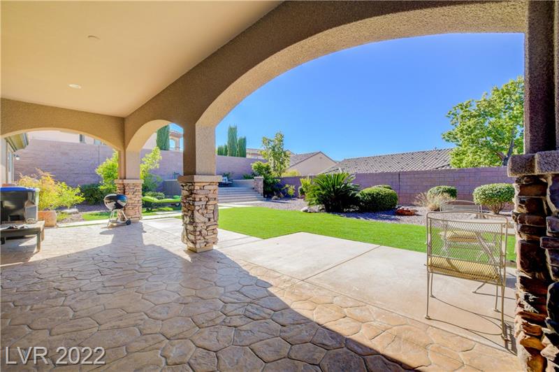 Backyard in home for sale in Provence Country Club in Madeira Canyon, Henderson NV