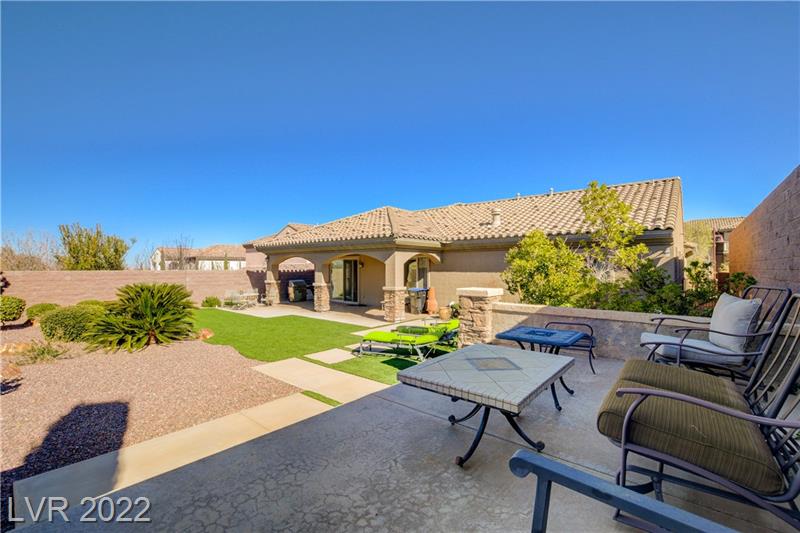 Backyard in home for sale in Provence Country Club in Madeira Canyon, Henderson NV