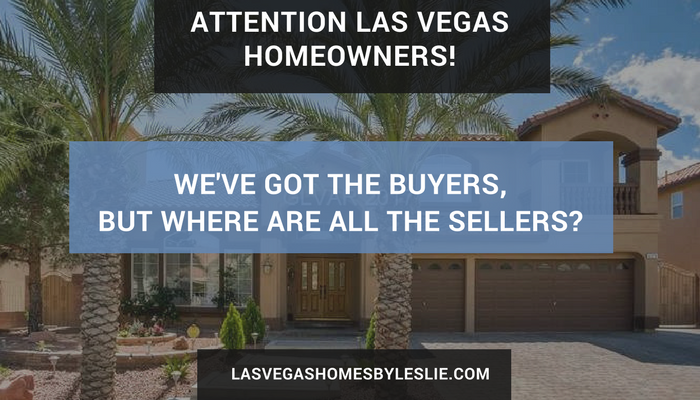 Vegas home buyers need sellers
